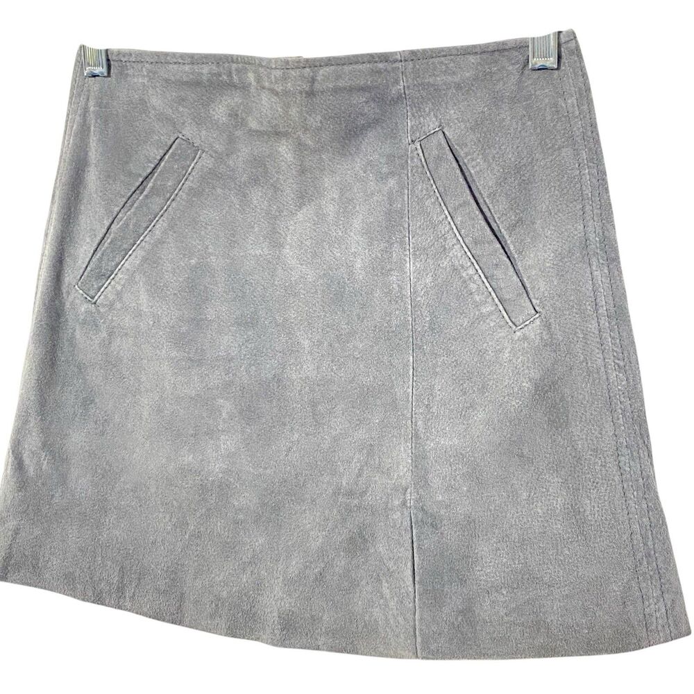 BLANK NYC Leather Suede Mini Skirt Women’s Size 24 Lined Pockets